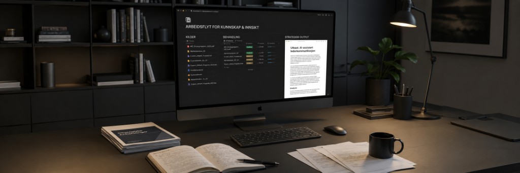 AI-assistert innsikts- og innholdsmotor – modell og arbeidsflyt