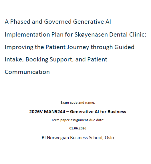 BI – prosjektforside for Strategisk AI-implementering