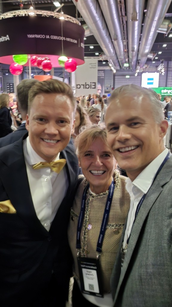 Marius Ottesen with Heidi Omberg and Christoffer Omberg at Oslo Business Forum 2026.