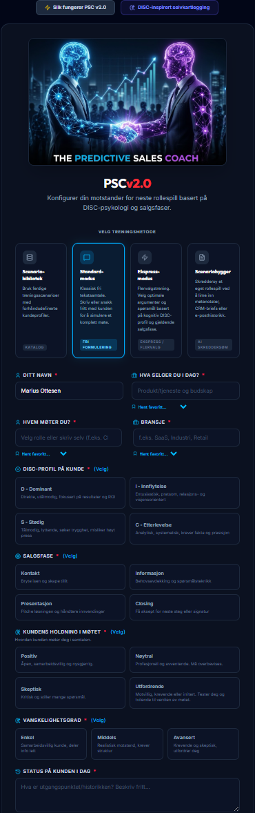 The Predictive Sales Coach v2.0: AI-basert salgstrening og møteforberedelse